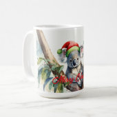 Frohe Weihnachts-Koala in Gumtree Kaffeetasse (Vorderseite Links)