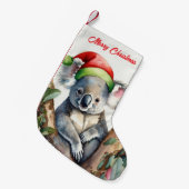 Frohe Weihnachts-Koala in Gumtree Kleiner Weihnachtsstrumpf (Vorderansicht (hängend))