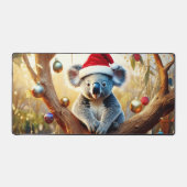Frohe Weihnachts-Koala in Gumtree Schreibtischunterlage (Vorderseite)