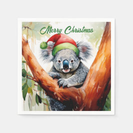 Frohe Weihnachts-Koala in Gumtree Serviette
