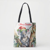 Frohe Weihnachts-Koala in Gumtree Tasche (Vorderseite)