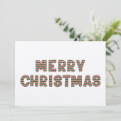 Frohe Weihnachts Kraft Foto Weihnachtskarte Feiertagskarte (Stehend Vorderseite)