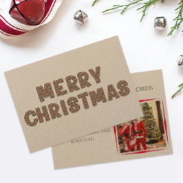 Frohe Weihnachts Kraft Foto Weihnachtskarte Feiertagskarte