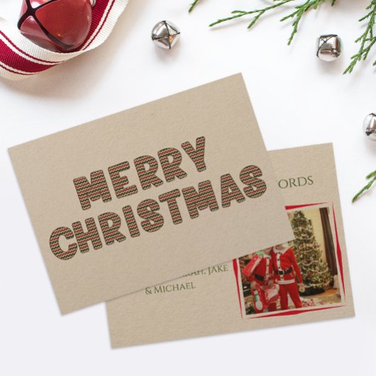 Frohe Weihnachts Kraft Foto Weihnachtskarte Feiertagskarte