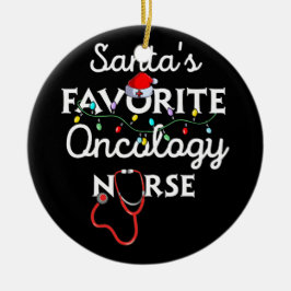 Frohe Weihnachts-Krankenpflege Crew Santa's Onkolo Keramik Ornament