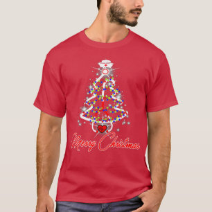 Frohe Weihnachts-Krankenschwester Stethoscope Tree T-Shirt