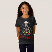 Frohe Weihnachts-Krankenschwester Stethoscope Tree T-Shirt (Vorne ganz)