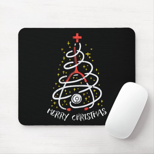 Frohe Weihnachts-Krankenschwester Xmas Scrub Top W Mousepad (Mit Mouse)