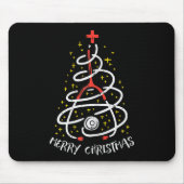 Frohe Weihnachts-Krankenschwester Xmas Scrub Top W Mousepad (Vorne)