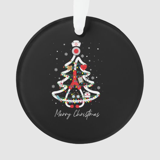 Frohe Weihnachts-Krankenschwester Yuletide Practit Ornament (Vorderseite)