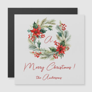 Frohe Weihnachts-Kranz-Magnetkarte Magnetkarte