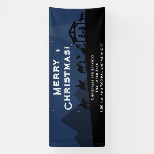 Frohe Weihnachts-Krippe Banner (Vertikal)