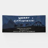 Frohe Weihnachts-Krippe Banner (Horizontal)