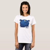 Frohe Weihnachts-Krippe Blue T-Shirt (Vorne ganz)