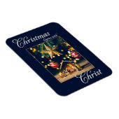 Frohe Weihnachts-Krippe Christus Magnet (Rechte Seite)