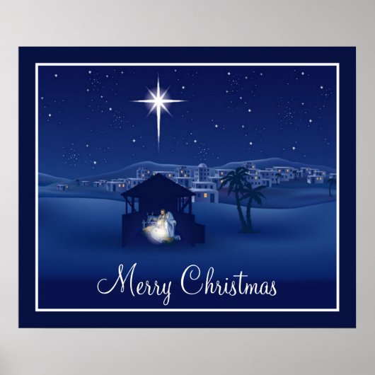 Frohe Weihnachts-Krippe-Poster Poster (Vorne)