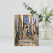 Frohe Weihnachts-Krippe Postkarte (Stehend Vorderseite)