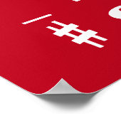 Frohe Weihnachts-Kryptogramm Poster (Ecke)