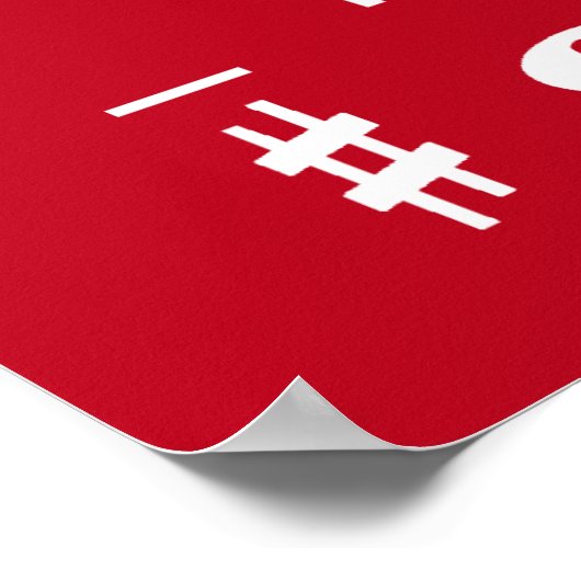 Frohe Weihnachts-Kryptogramm Poster (Ecke)