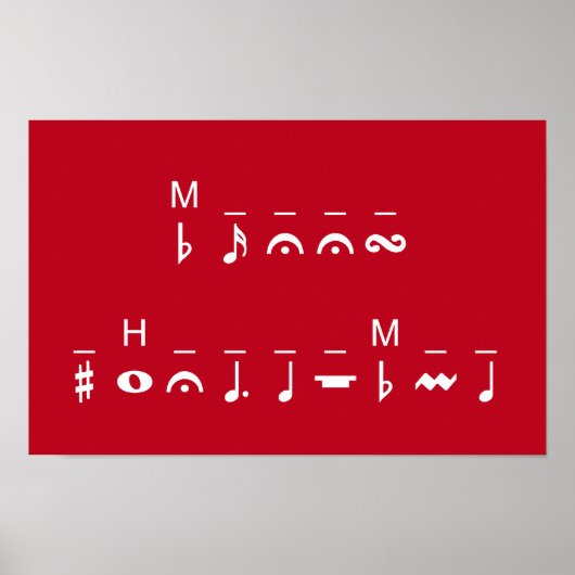 Frohe Weihnachts-Kryptogramm Poster (Vorne)
