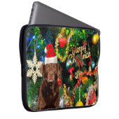 Frohe Weihnachts Labrador Retriever Hund Weihnacht Laptopschutzhülle (Vorne Rechts)