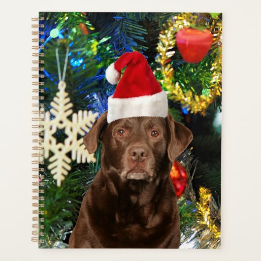 Frohe Weihnachts Labrador Retriever Hund Weihnacht Planer (Vorderseite)