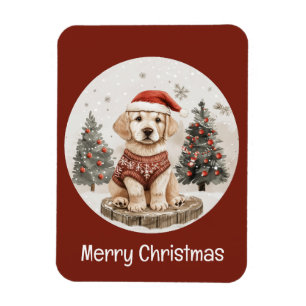 Frohe Weihnachts Labrador Retriever Puppy Magnet