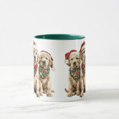 Frohe Weihnachts Labrador Retriever Santa Puppy Do Tasse (Zentrum)