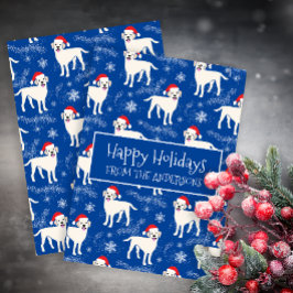 Frohe Weihnachts-Labradoren im Schnee Feiertagskarte