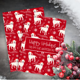 Frohe Weihnachts-Labradoren im Schnee Feiertagskarte