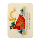 Frohe Weihnachts Lady Flexible Magnet (Vertikal)