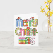 Frohe Weihnachts-Ladybug-Briefe Karte (Gelbe Blume)