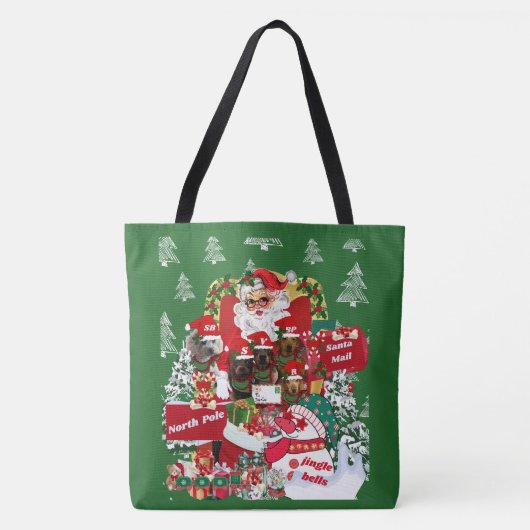 Frohe Weihnachts-Lady's Tote-Tasche Tasche (Vorderseite)