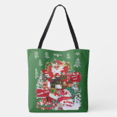 Frohe Weihnachts-Lady's Tote-Tasche Tasche (Rückseite)