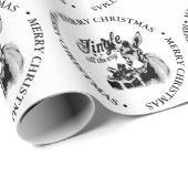 Frohe Weihnachts Land Donkey Thema Geschenkpapier (Rolleneckpunkt)