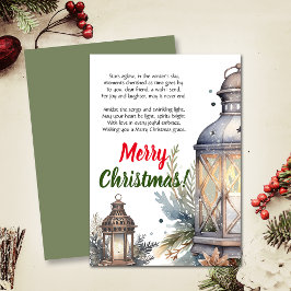 Frohe Weihnachts Lantern Gedicht Grußkarte Ankündigung