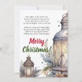 Frohe Weihnachts Lantern Gedicht Grußkarte Ankündigung (Vorderseite)