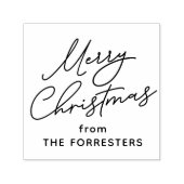 Frohe Weihnachts lässige Drehbuch personalisierte Permastempel (Design)