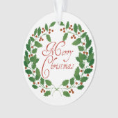 Frohe Weihnachts-Laurel-Ornament Ornament (Vorderseite)