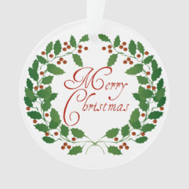 Frohe Weihnachts-Laurel-Ornament Ornament