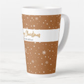 Frohe Weihnachts-Lebkuchen Farbe Schneeflocke Milchtasse (Rechte Ecke)