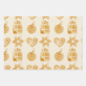 Frohe Weihnachts-Lebkuchen Geschenkpapier Set (Vorderseite 3)