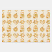 Frohe Weihnachts-Lebkuchen Geschenkpapier Set (Vorderseite 2)