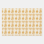 Frohe Weihnachts-Lebkuchen Geschenkpapier Set (Vorderseite)