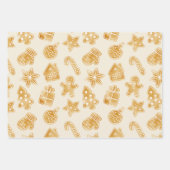 Frohe Weihnachts-Lebkuchen Geschenkpapier Set (Vorderseite 3)