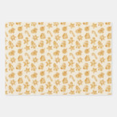 Frohe Weihnachts-Lebkuchen Geschenkpapier Set (Vorderseite)