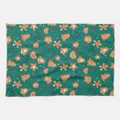 Frohe Weihnachts-Lebkuchen Geschirrtuch (Horizontal)