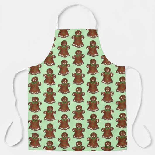 Frohe Weihnachts-Lebkuchen Lady Holiday Cookie Schürze (Vorderseite)