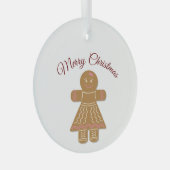 Frohe Weihnachts-Lebkuchen Lady Ornament (Vorderseite Rechts)