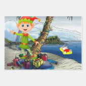 Frohe Weihnachts-Lebkuchenheftpapier Geschenkpapier Set (Vorderseite)